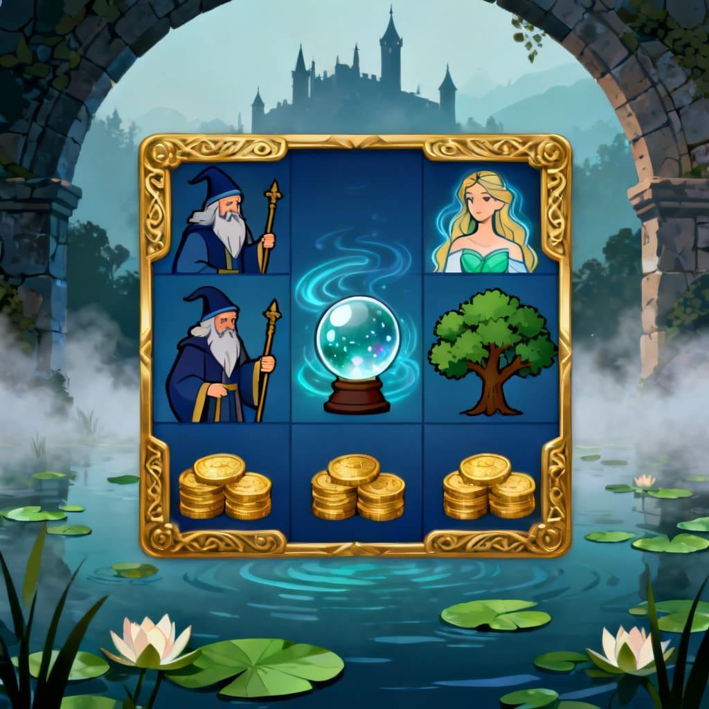 Lord Merlin and the Lady of the Lake Neon
